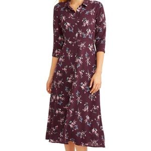 Time and Tru button front midi dress